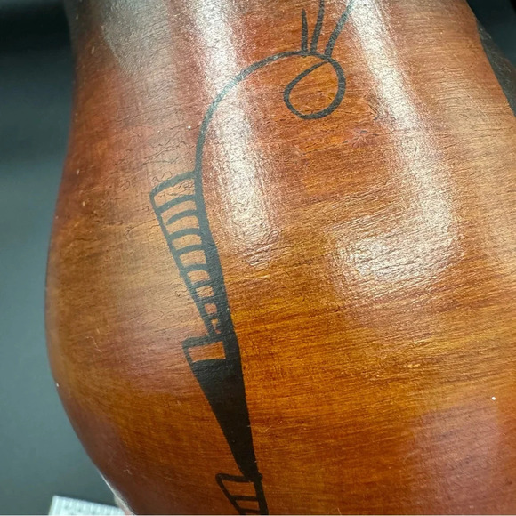 Authentic Mexican Pottery Vase Signed R Galvan Native American Tribal Art - Picture 8 of 15